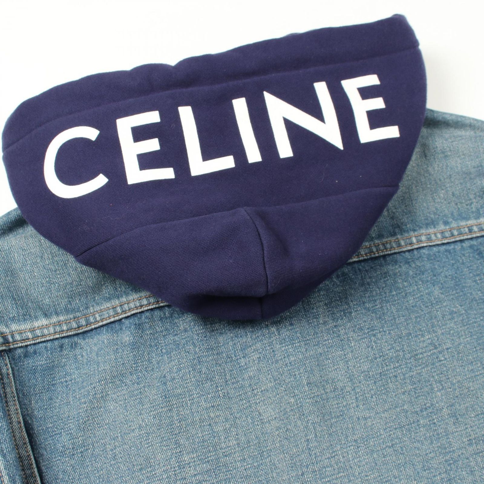 セリーヌ CELINE デニムジャケット トラッカージャケット フード付き