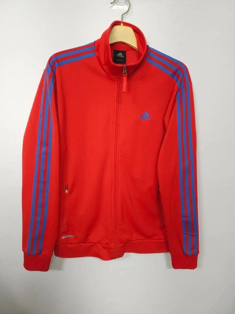 ヴィンテージ adidas アディダス 赤 3本線 トラックジャージ 赤/青 110 XXL