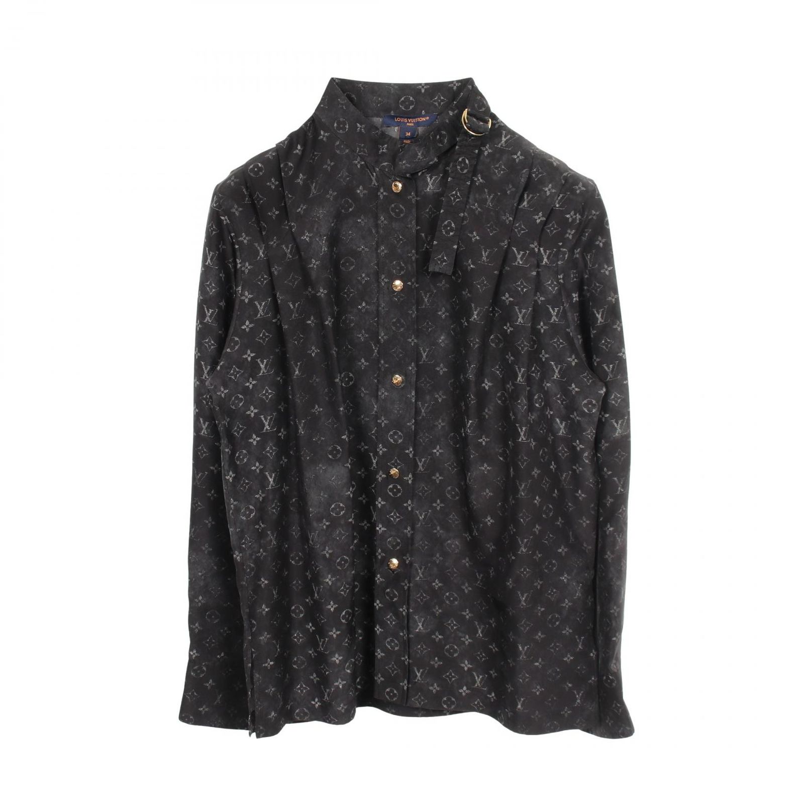 ルイ・ヴィトン LOUIS VUITTON ブラウス モノグラム シルク ブラウス 