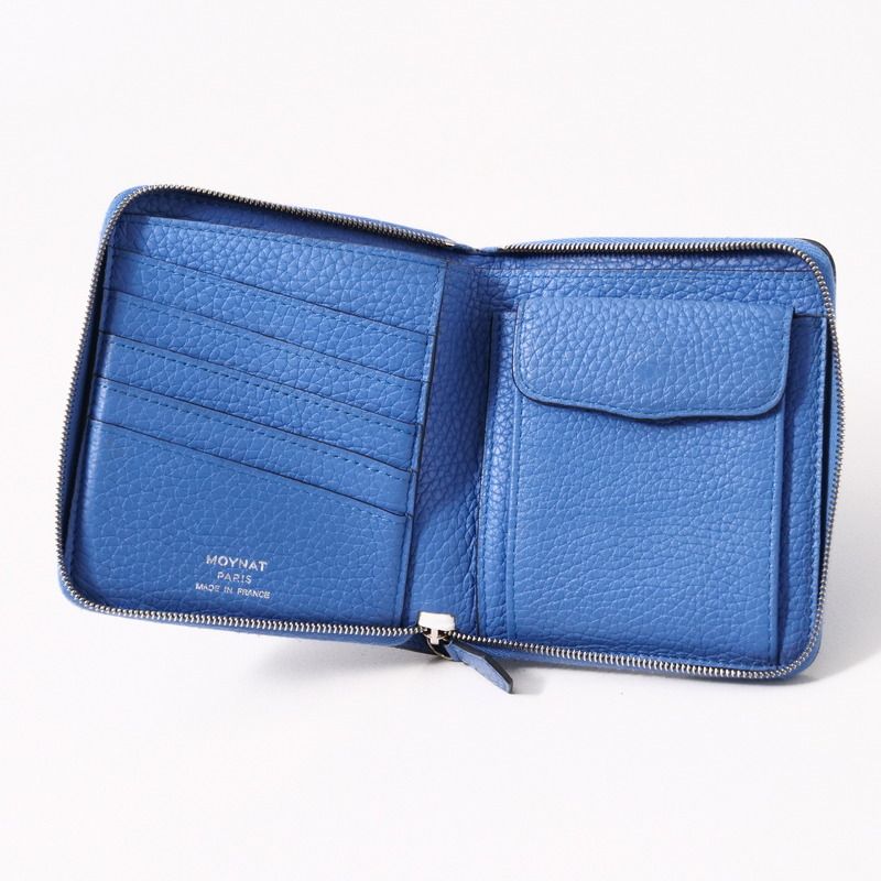 ■美品■MOYNAT モワナ 二つ折り財布 ラウンドファスナー レザー ウォレット フランス製 ブランド古着【中古】20241128/RA2243 □美品□MOYNAT モワナ 二つ折り財布 ラウンドファスナー レザー