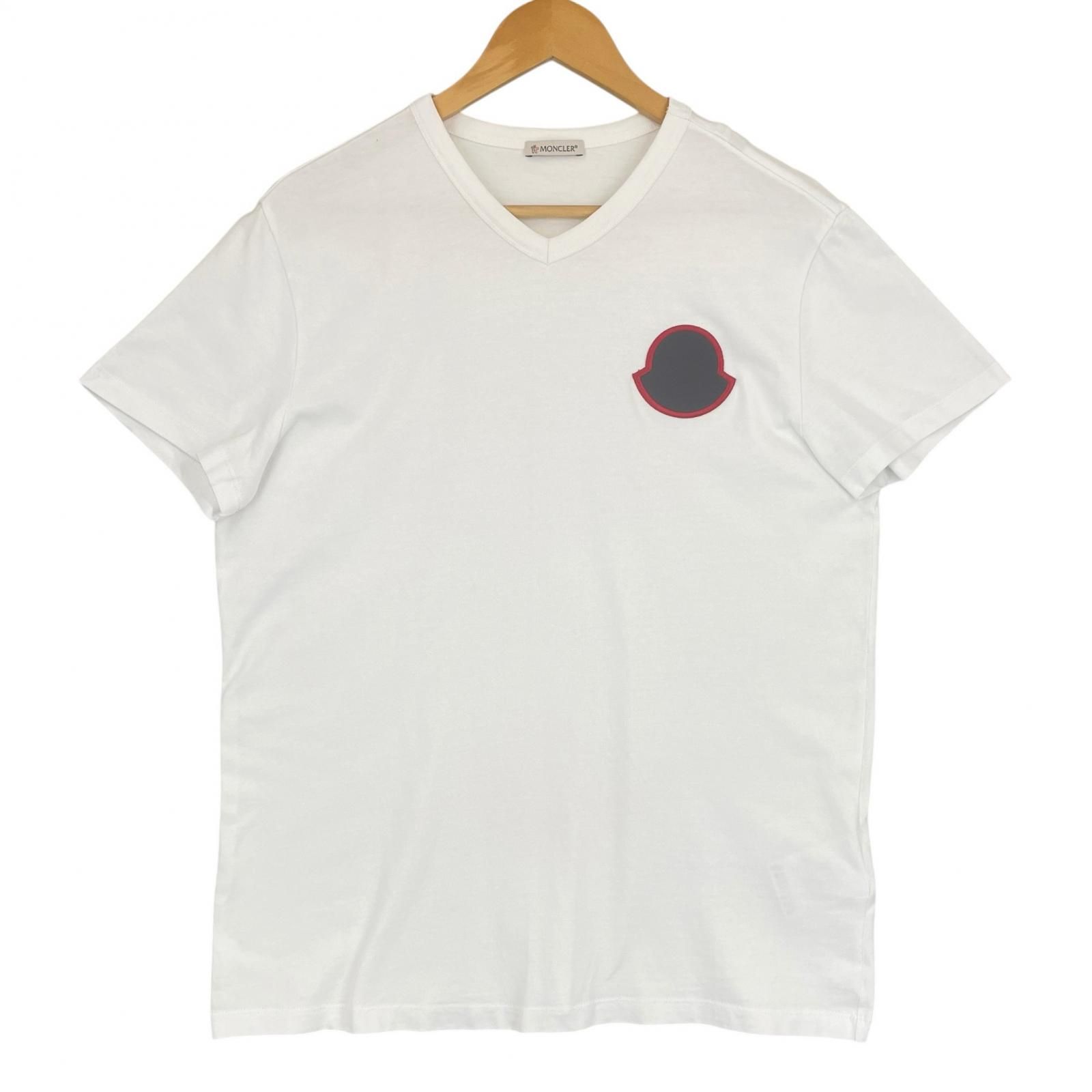 MONCLER/L/ホワイト/ロゴTシャツ/型番E10918101200 8390T