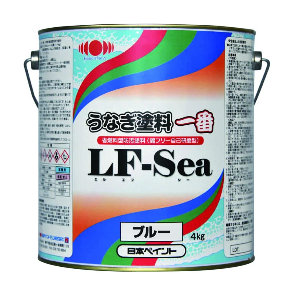 新品 ニッペ ペンキ 塗料 うなぎ塗料一番 LF-Sea 4kg ブルー ラッカー つやなし 屋外 日本製 4547163002022
