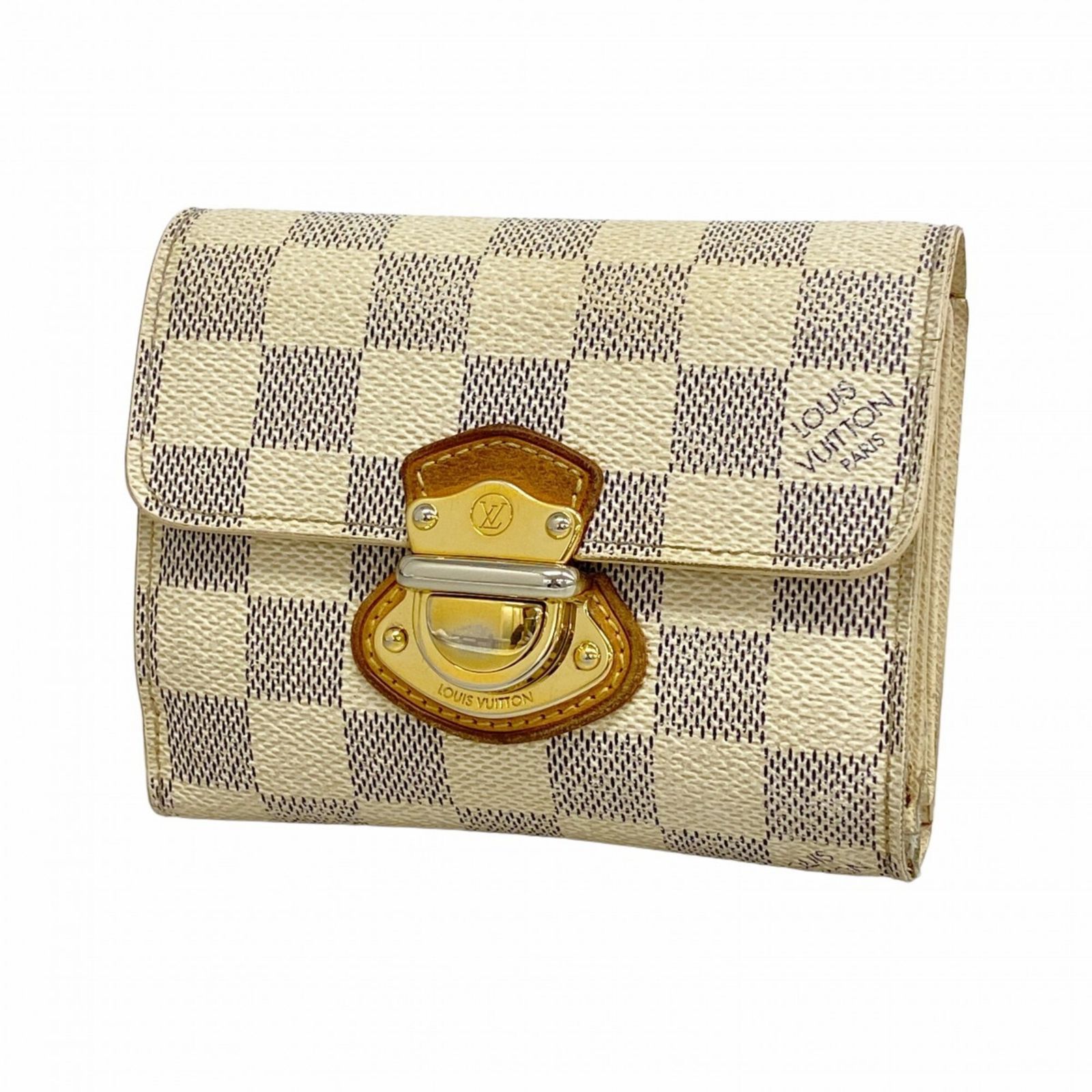 ルイ・ヴィトン(Louis Vuitton) ルイ・ヴィトン 三つ折り財布 ダミエ・アズール ポルトフォイユジョイ N60030 ホワイトレディース