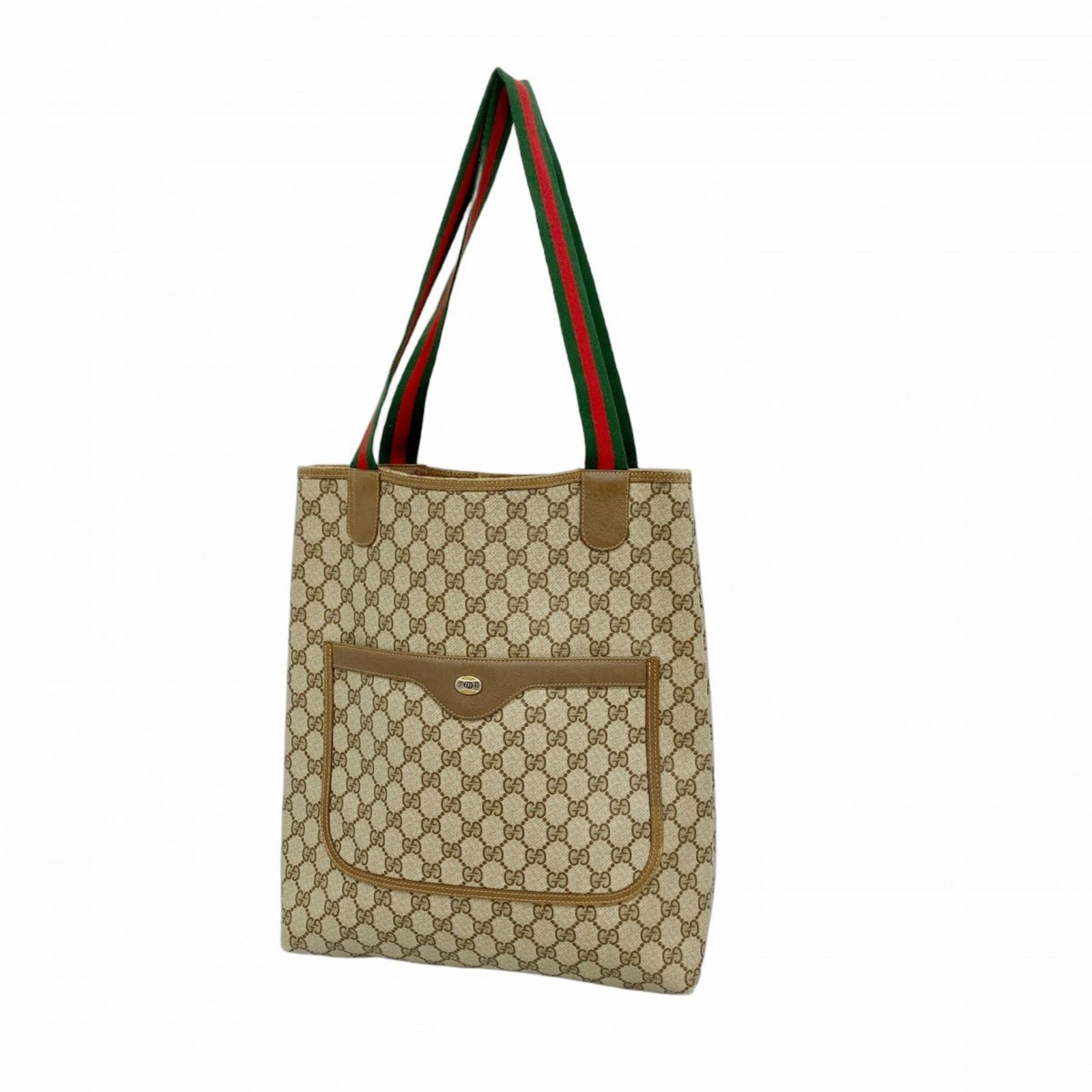 グッチ(Gucci) グッチ トートバッグ GGスプリーム シェリーライン 39 02 003 ブラウン ゴールド レディース