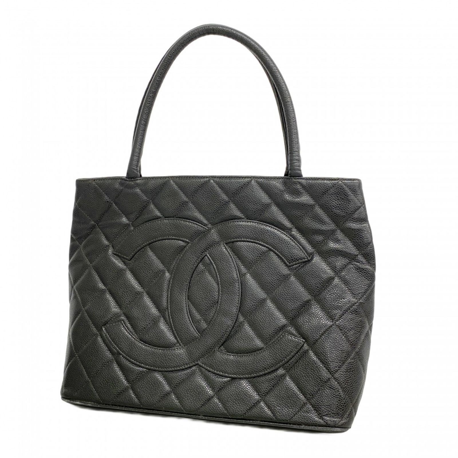 シャネル(Chanel) シャネル トートバッグ 復刻トート キャビアスキン ブラック レディース