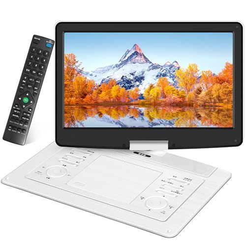 【新品】【15.6インチ 1080PフルHD】 ポータブルDVDプレーヤー 15.6インチ 1920×1080 フルHD 大画面 4000mAh 最大4.5時間再生 CPRM対応 地デジ録画再生 USB/SD対応 リージョンフリー 270度回 df0159e8
