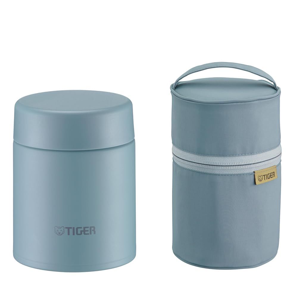 新品 【セット買い】タイガー魔法瓶(TIGER) 真空断熱スープジャー 400ml 専用ポーチ付きセット クラウドブルー MKL-W040AL+MKL-Z50PAL
