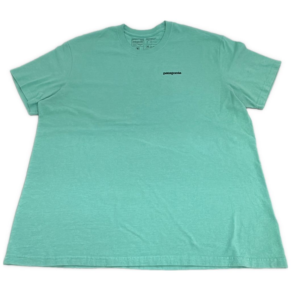 patagonia パタゴニア ロゴＴシャツ 大きいサイズ アウトドア グリーン(メンズ XXL)中古 古着 Y0524