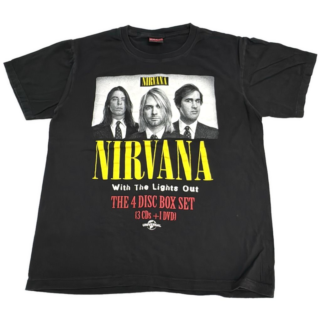 NIRVANA ニルヴァーナ 半袖Ｔシャツ バンド ブラック(メンズ L)中古 古着 Y0551
