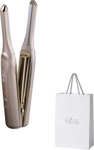 【公式ストア限定】ReFa FINGR IRON ST6/リファフィンガーアイロン ST6 シャンパンゴールド ショッパー・ヘアアレンジガイドブック付 コードレス 持ち運び 充電 前髪pms 45d543c3