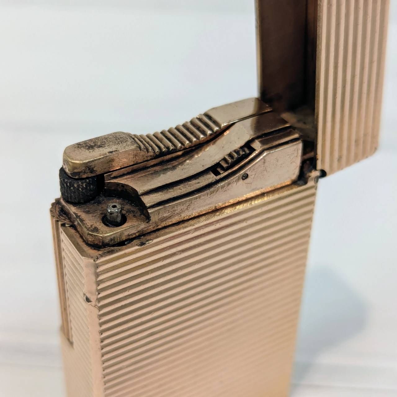 【塩】S.T.Dupont デュポン LIGNE1 L ライン1L 初期型 ゴールド・ボーダー ガスライター【23580MO】E7