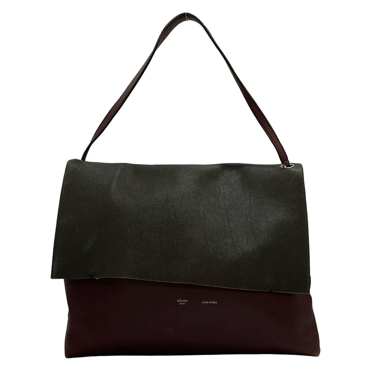 CELINE(セリーヌ) ショルダーバッグ オールソフト ボルドー×ダークブラウン レザー