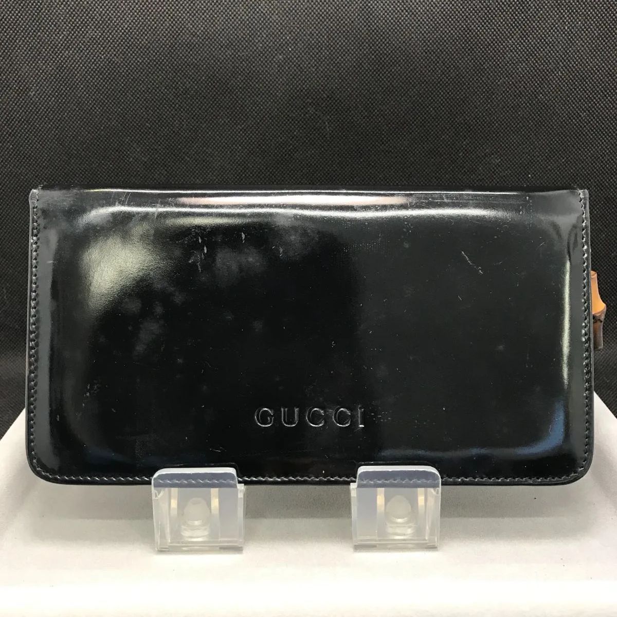 GUCCI グッチ 長財布 パテント バンブー 4758 - メルカリ
