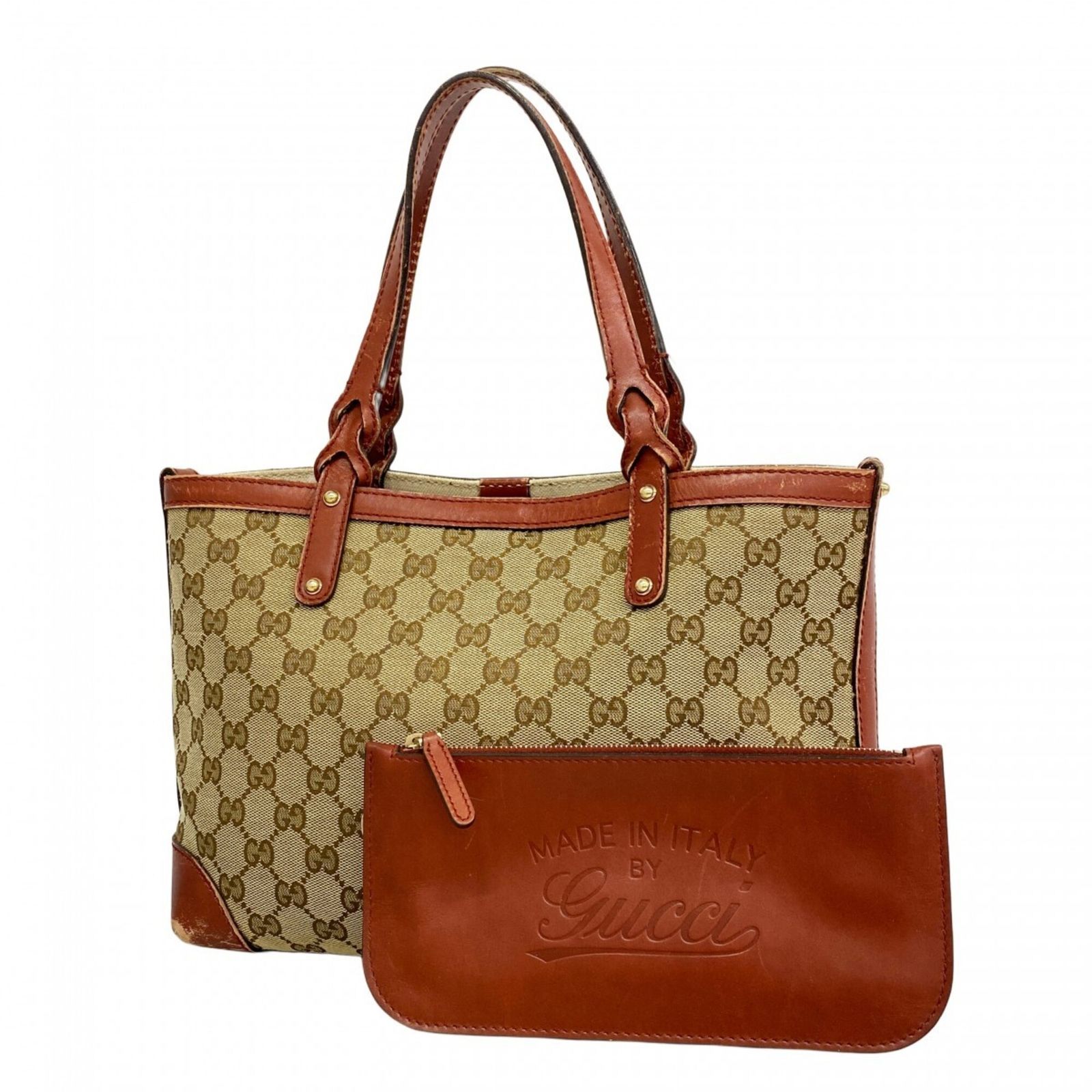 グッチ(Gucci) グッチ トートバッグ GGキャンバス 269878 キャンバス ブラウン シャンパンレディース