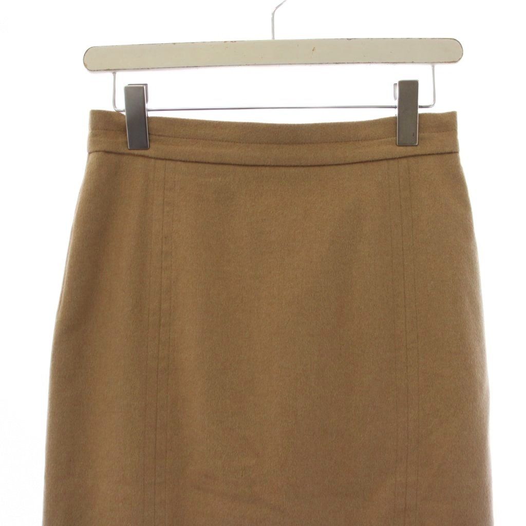 マックスマーラ MAX MARA タイトスカート ひざ丈 スリット キャメル 40