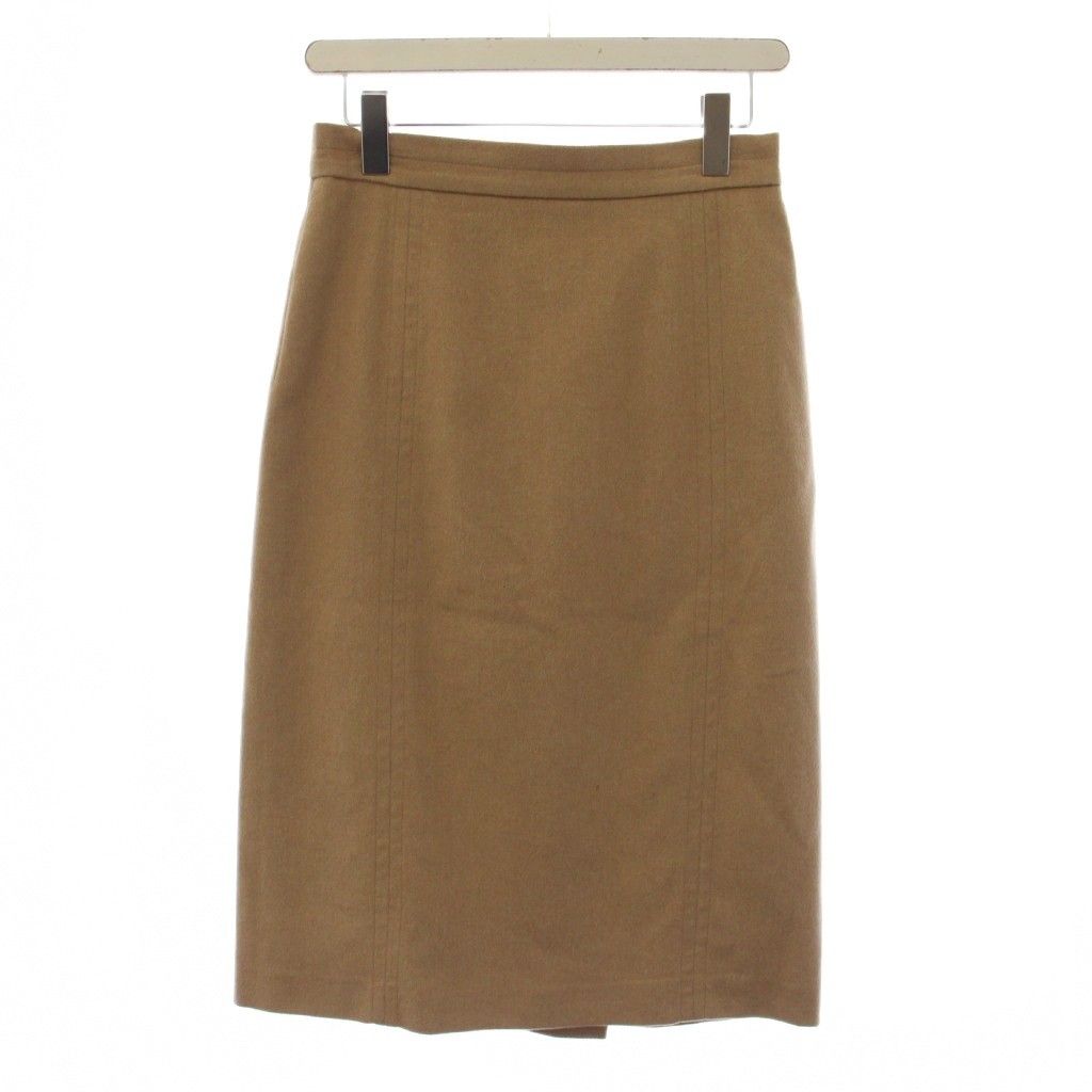 マックスマーラ MAX MARA タイトスカート ひざ丈 スリット キャメル 40 ベージュ /BM