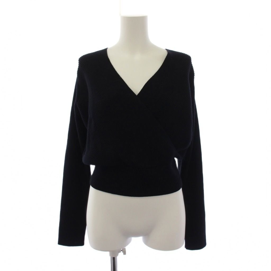 アナイ ANAYI 24AW メリノウールカシュクール プルオーバー ニット セーター 長袖 38 ネイビー 10242816960 /BM
