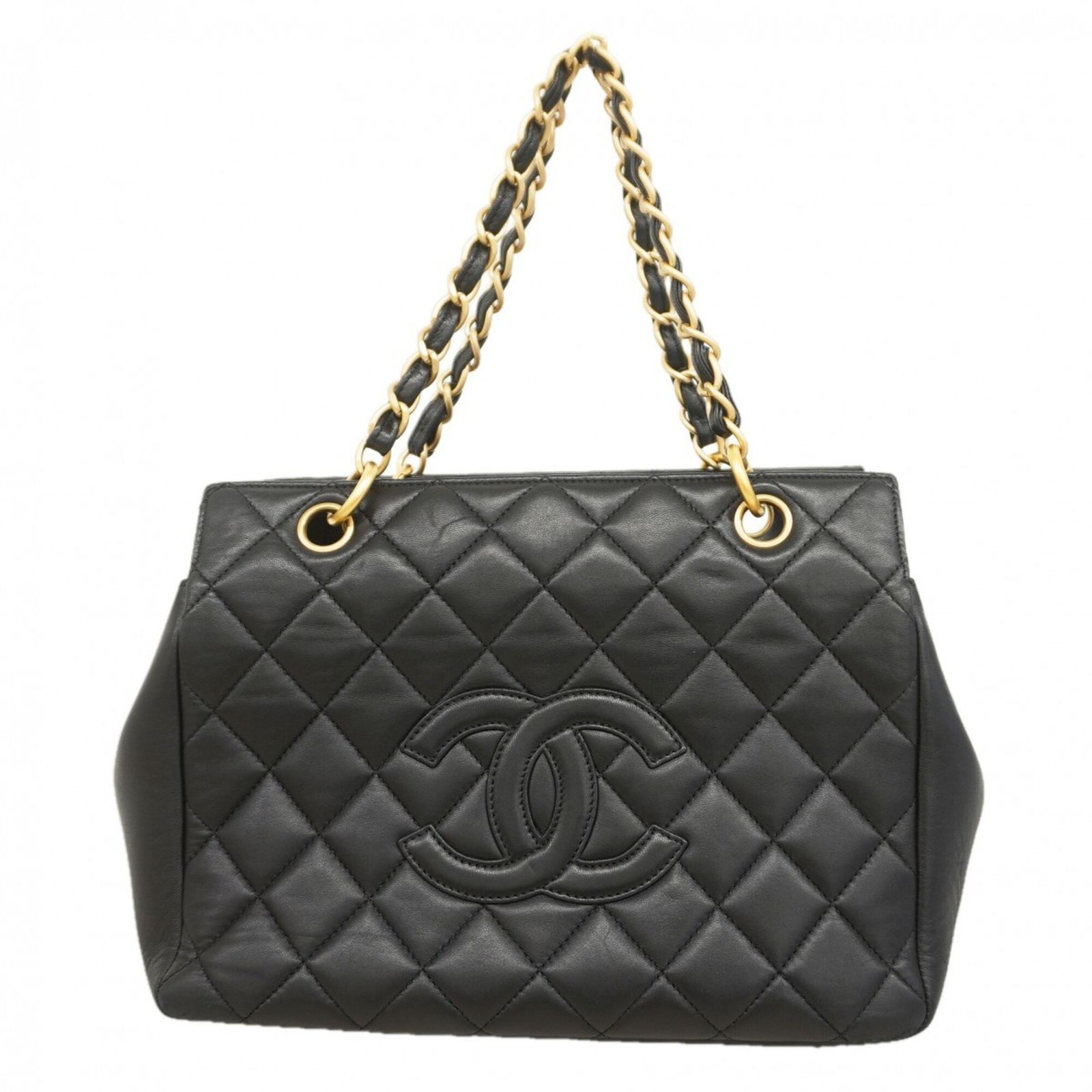 シャネル(Chanel) シャネル ハンドバッグ マトラッセ ラムスキン ブラック レディース