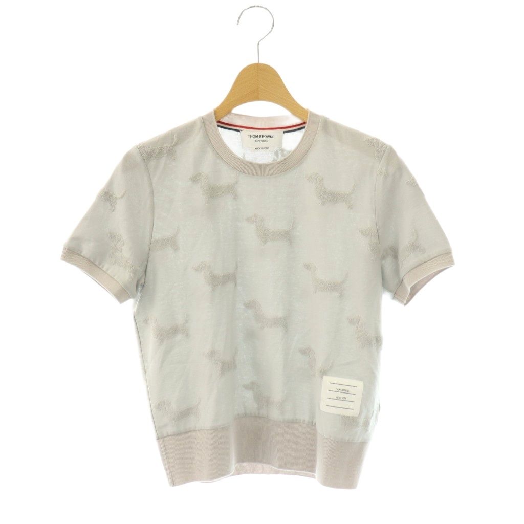 トムブラウン THOM BROWNE ドッグ半袖Tシャツ カットソー 38 グレー /DO ■OS