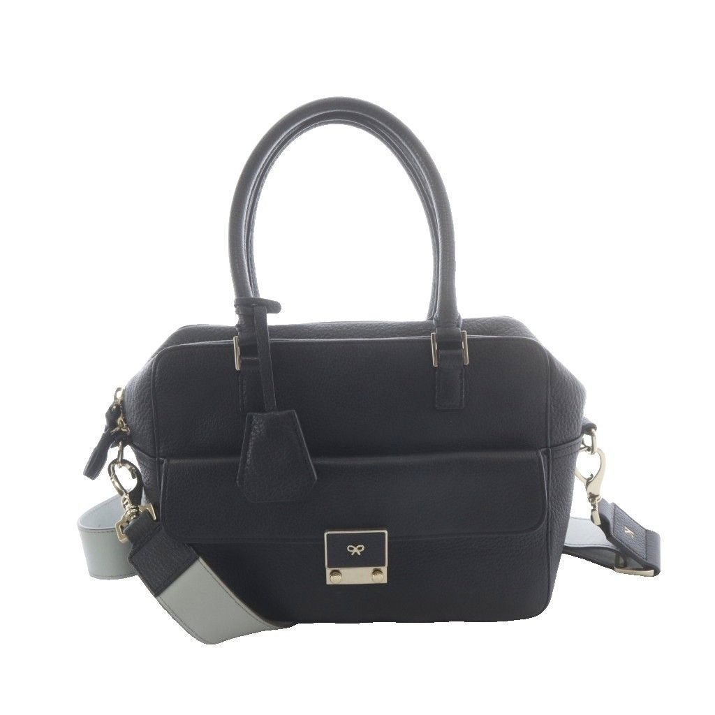 アニヤハインドマーチ ANYA HINDMARCH カーカー 2WAY バッグ ショルダーバッグ レザー 黒