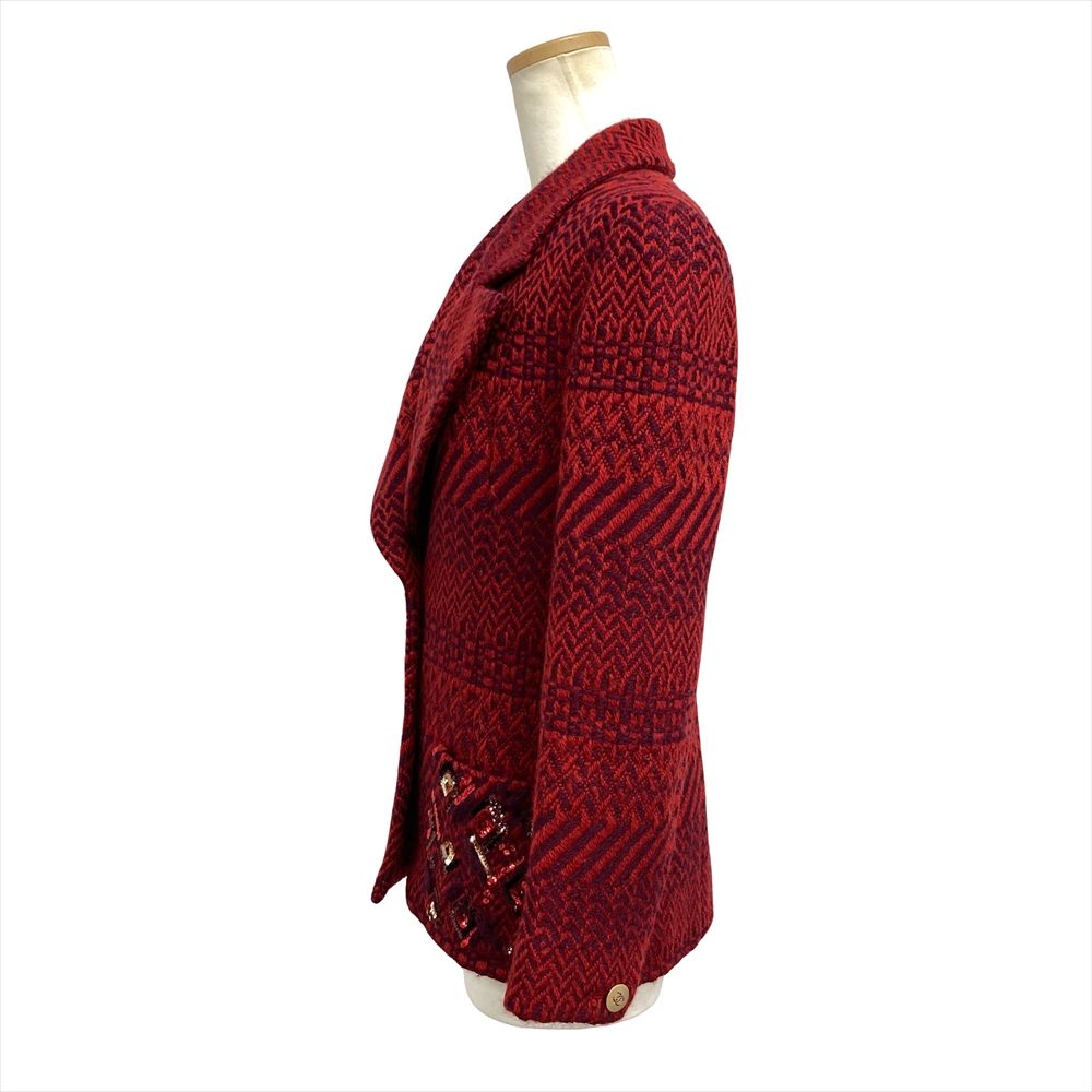 シャネル CHANEL ツイード テーラードジャケット ウール シルク P16214