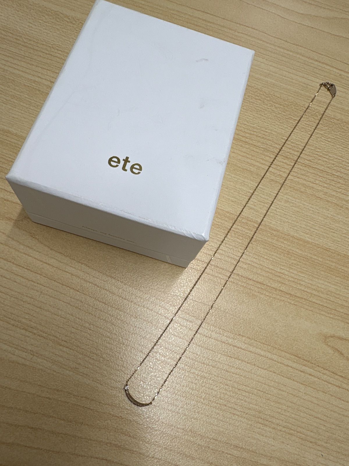(エテ) ete K10YGペア クレセントムーン ネックレス 761407 FREE イエローゴールド