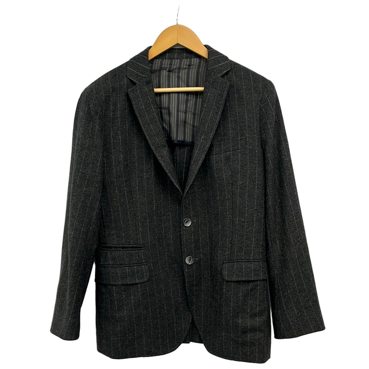 D&G(ディーアンドジー) ジャケット サイズ48 M メンズ美品 - グレー 長袖/ストライプ/秋/冬
