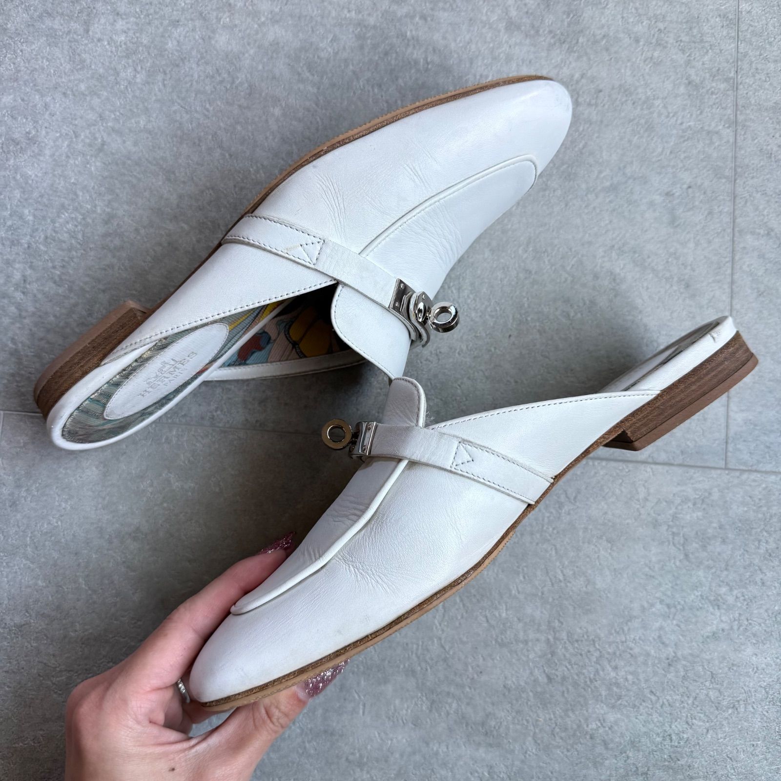 HERMES エルメス オズ OZ ミュール サンダル パンプス ケリー レザー 