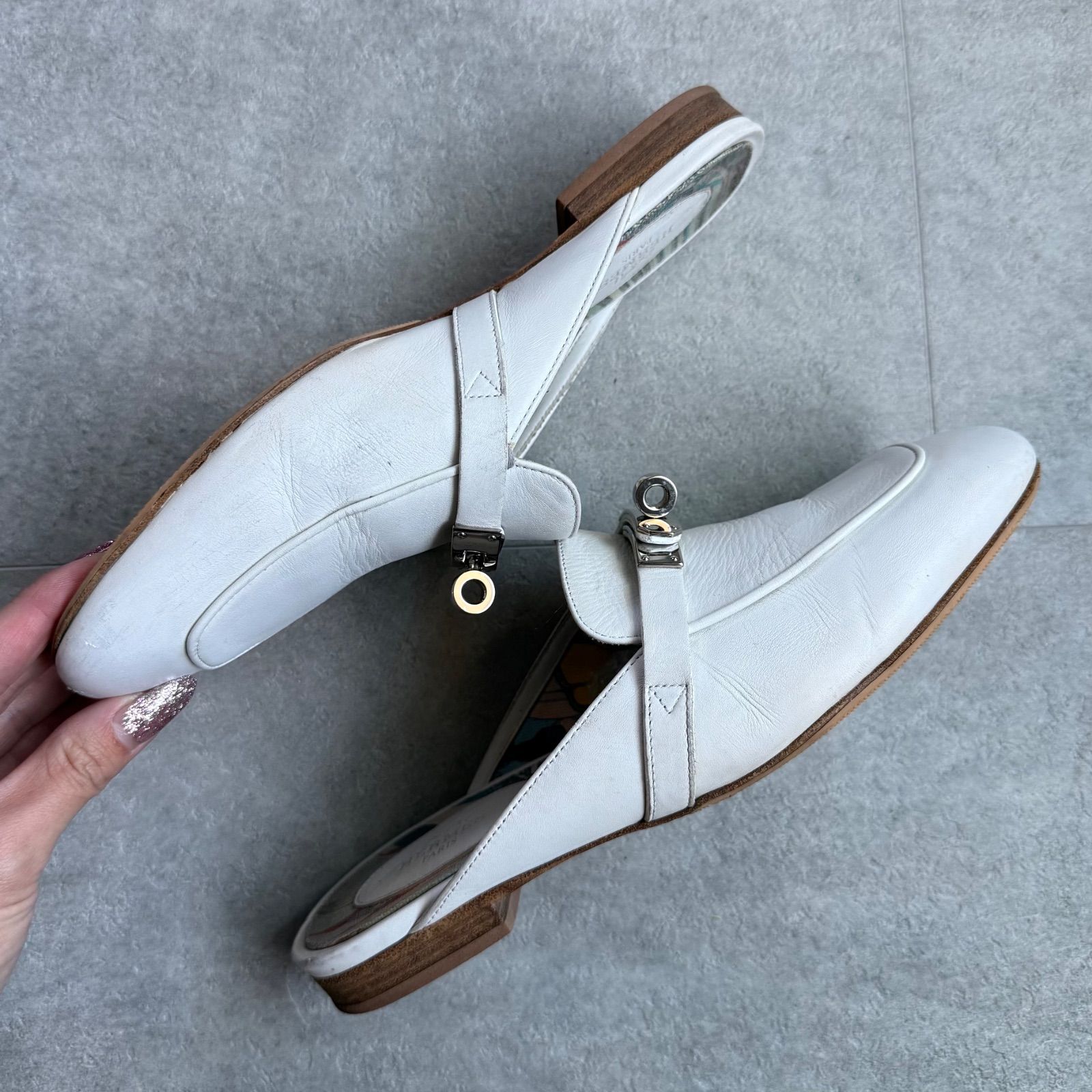 HERMES エルメス オズ OZ ミュール サンダル パンプス ケリー レザー 
