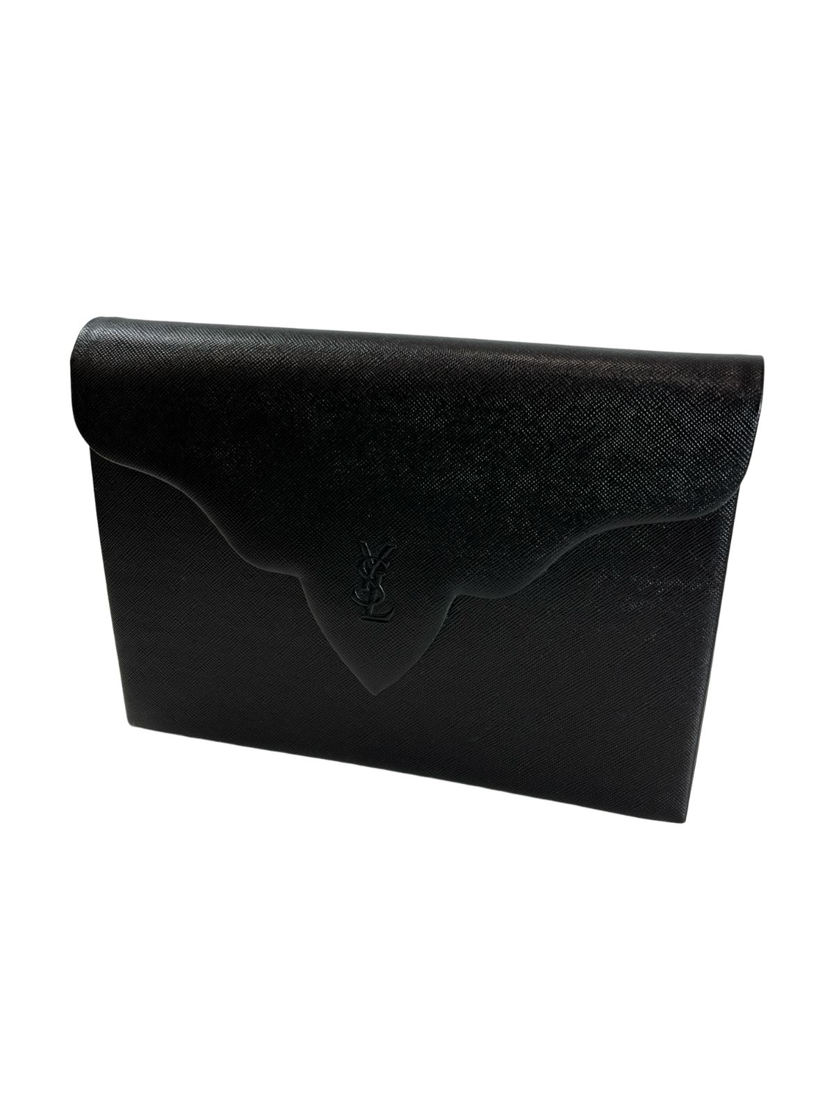 YVES SAINT LAURENT イヴ・サンローラン YSL セカンドバッグ クラッチバッグ 鞄 かばん レザー 黒 ブラック