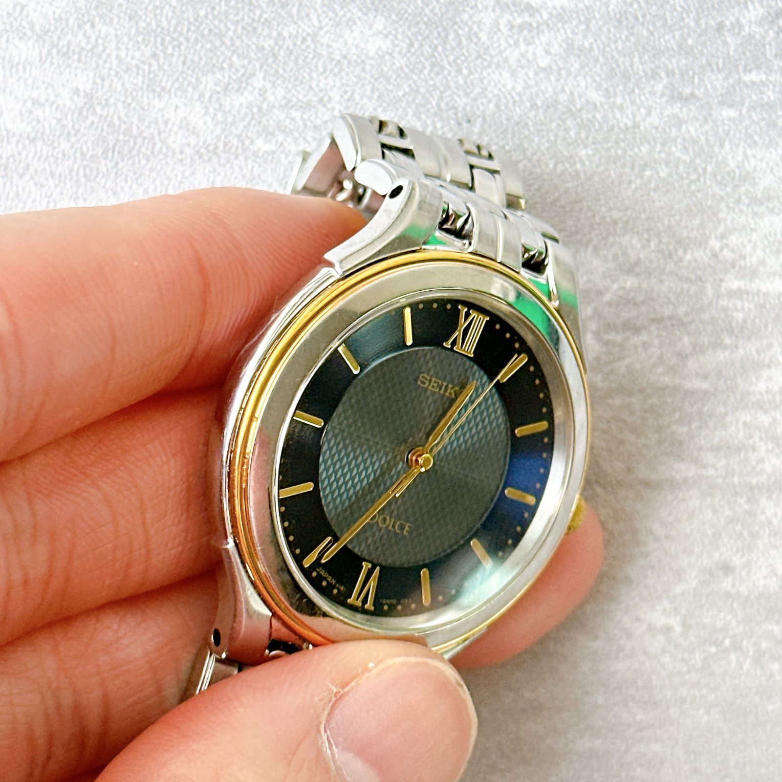 SEIKO DOLCE セイコードルチェ ソーラー ブルー文字盤 ローマン 上品 