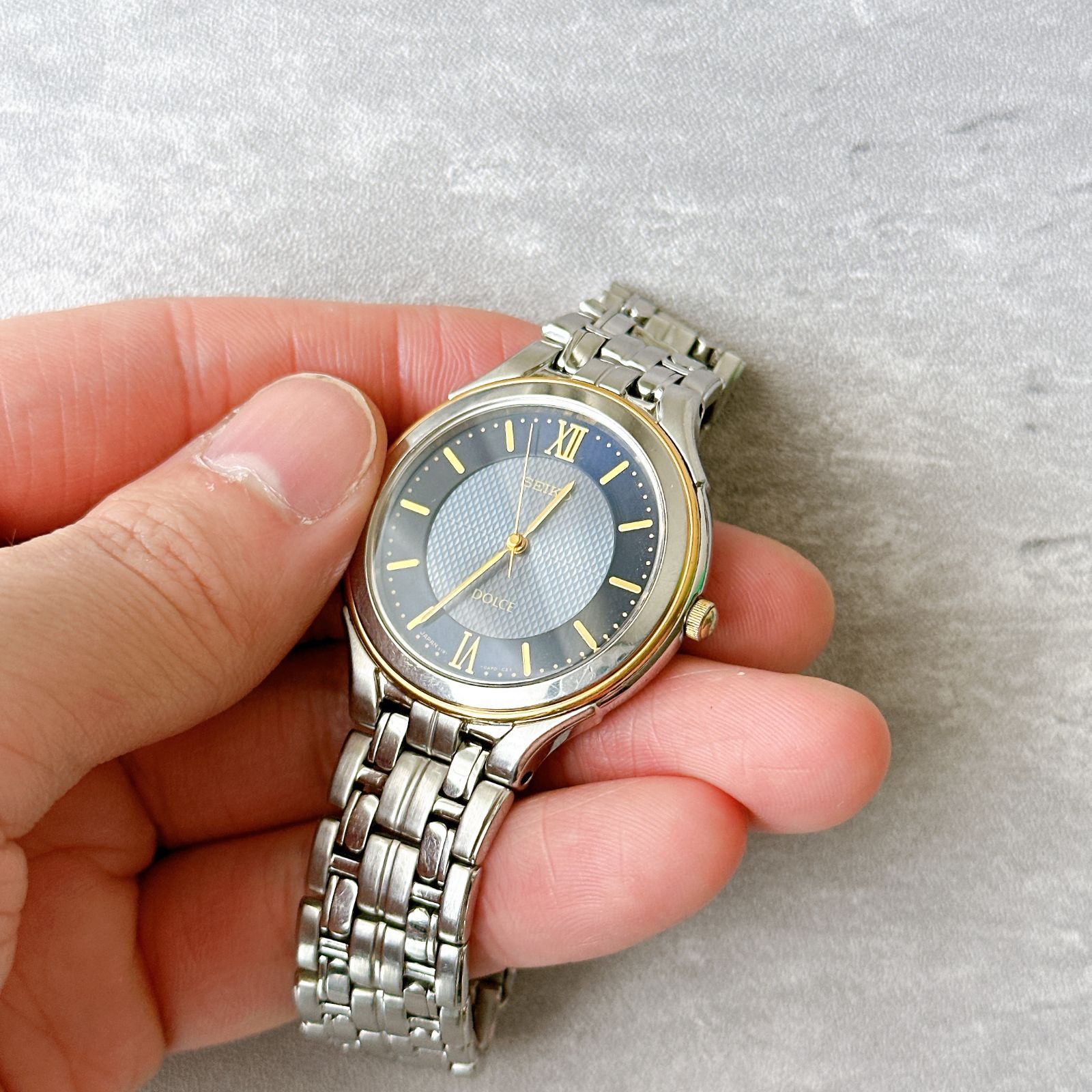SEIKO DOLCE セイコードルチェ ソーラー ブルー文字盤 ローマン 上品 