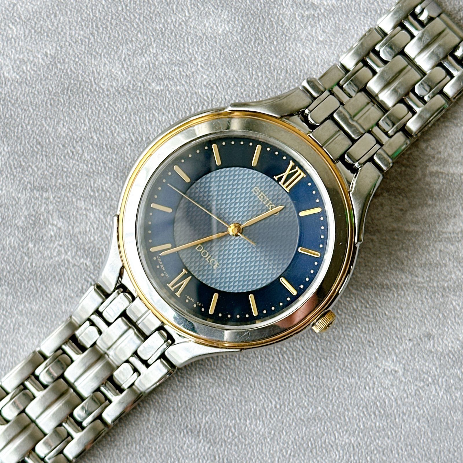 SEIKO DOLCE セイコードルチェ ソーラー ブルー文字盤 ローマン 上品 