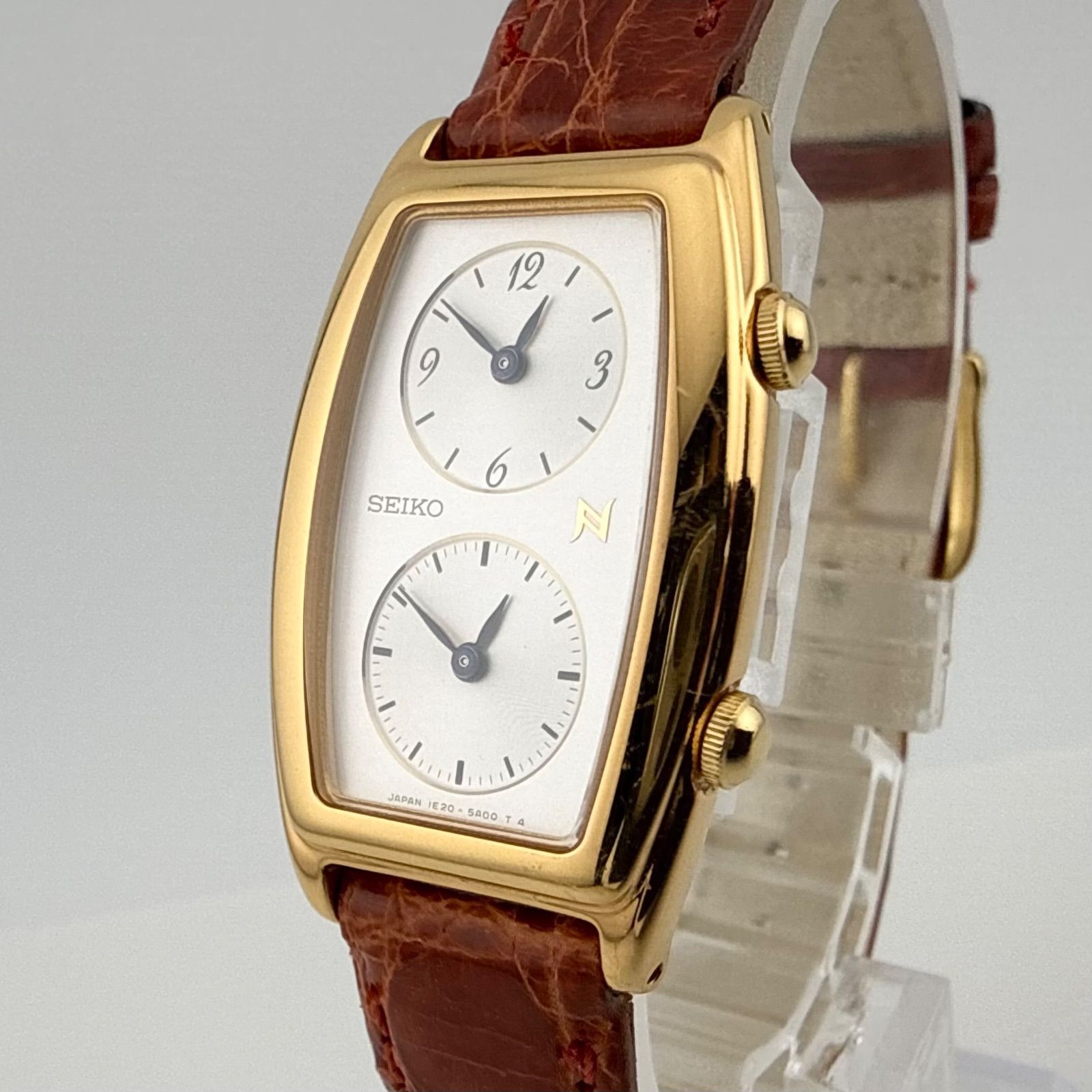 SEIKO 1E20-3A00 セイコー ノイエ　デュアルタイム　　レディース　腕時計 クォーツ 稼働品 電池交換済み【K423】
