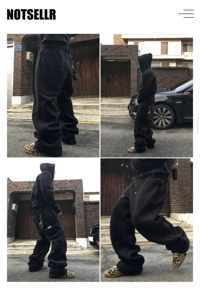 新商品)Notsellr 낫셀러 シガレット セットアップ パンツ ブラック