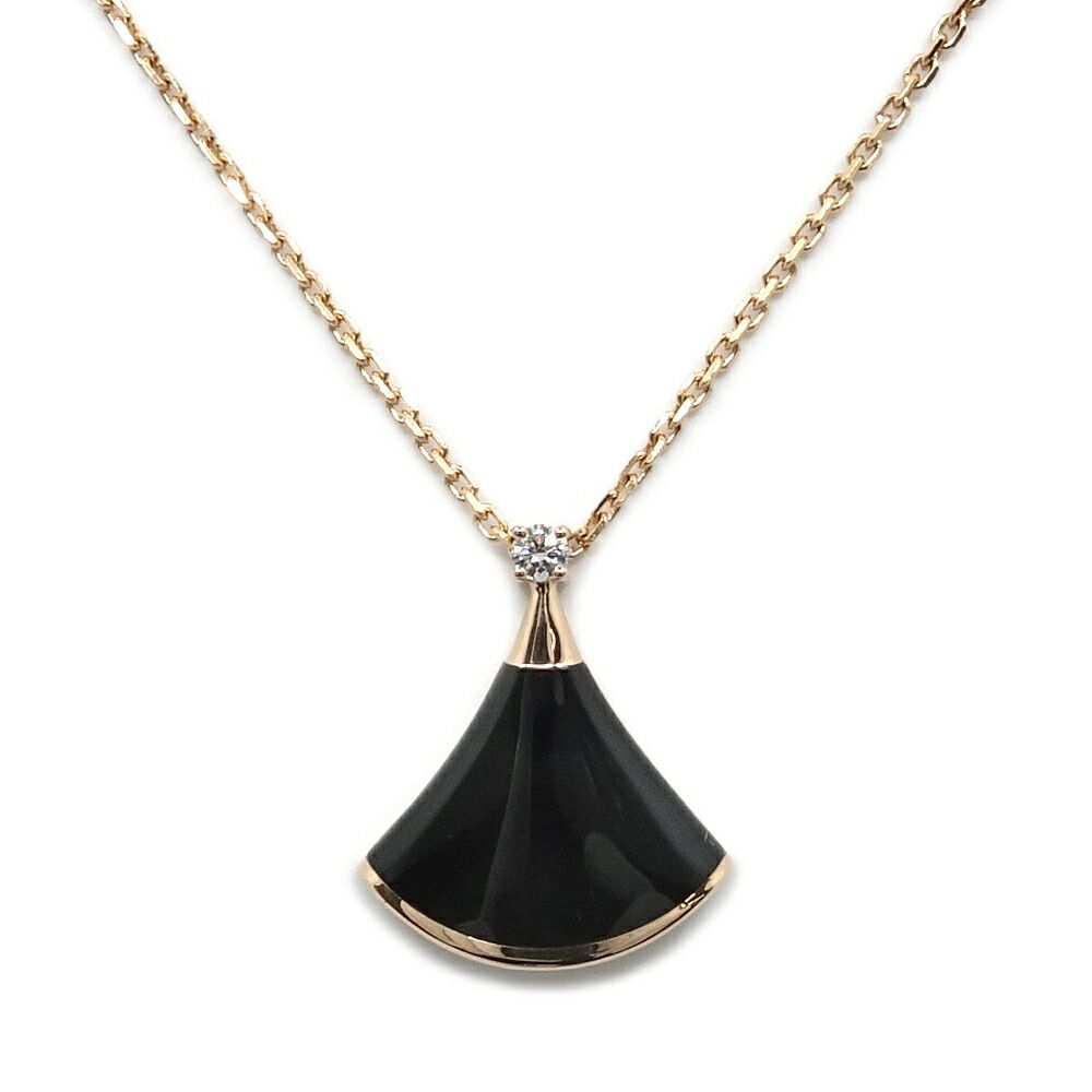 【栄】ブルガリ ディーヴァドリーム ネックレス 360173 オニキス ダイヤモンド 0.03ct K18PG ジュエリー レディース 小物 その他