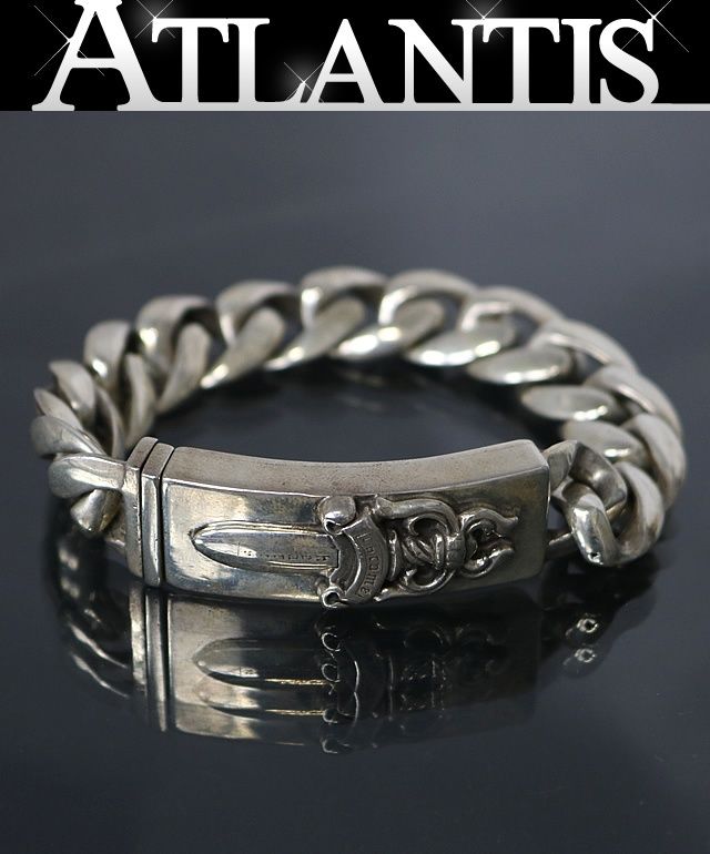 CHROME HEARTS 銀座店 クロムハーツ クラシックリンク ダガー ID ブレス 13リンク メンズシルバー SV925 103276
