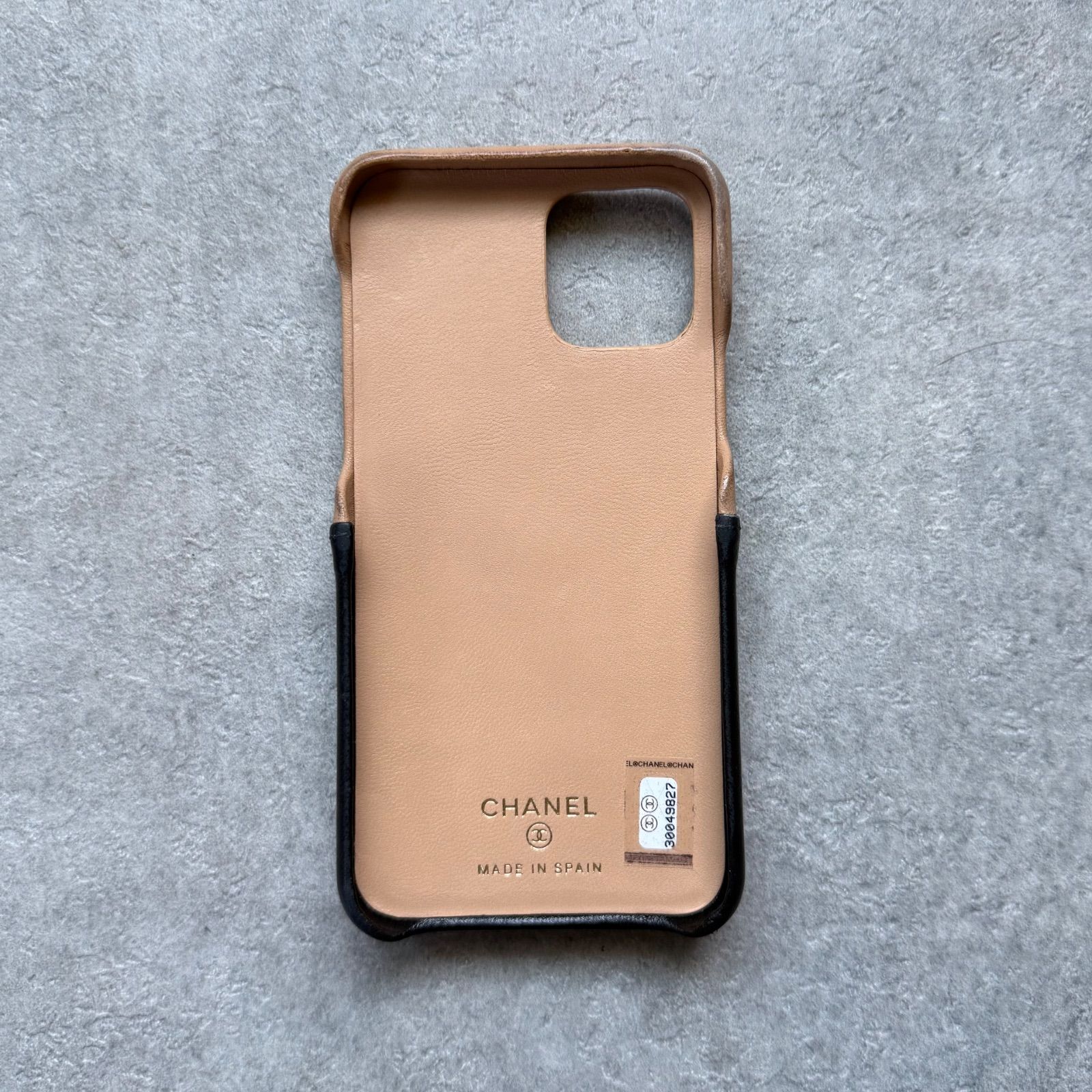 CHANEL シャネル iPhone11proケース マトラッセ ココマーク ブラック