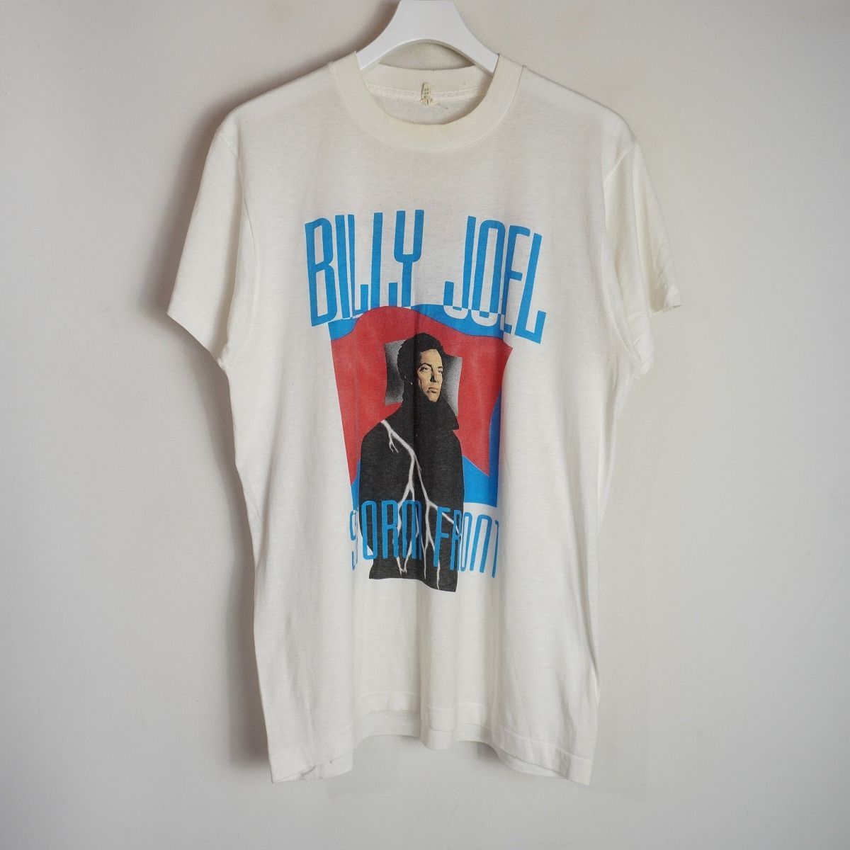 80S 90S 89-90 Billy Joe ビリージョエル Storm Front ストームフロント ヴィンテージ ツアー Tシャツ 半袖 ビンテージ 白 XL 821P★4