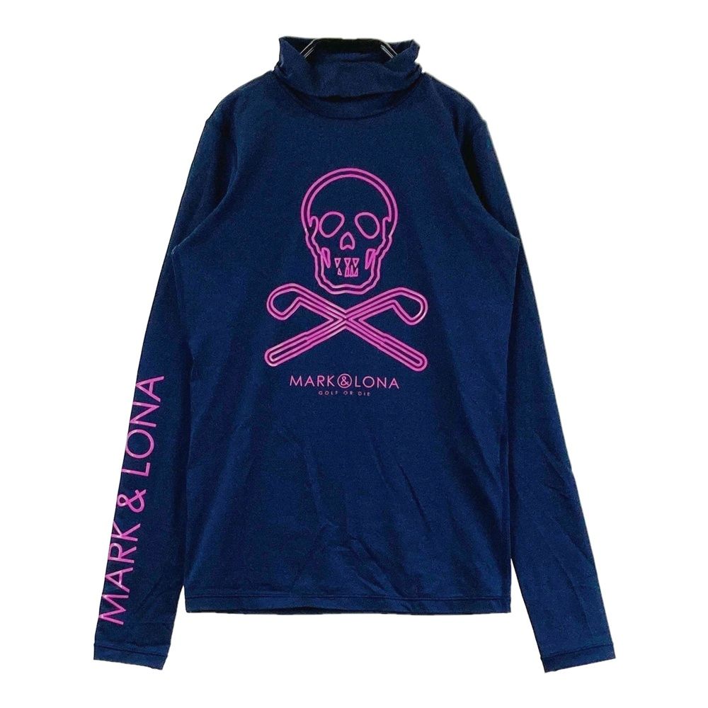 サイズ：36 MARK&LONA マークアンドロナ ハイネック 長袖 インナーTシャツ ネイビー系 [240101675374] ゴルフウェア レディース ストスト