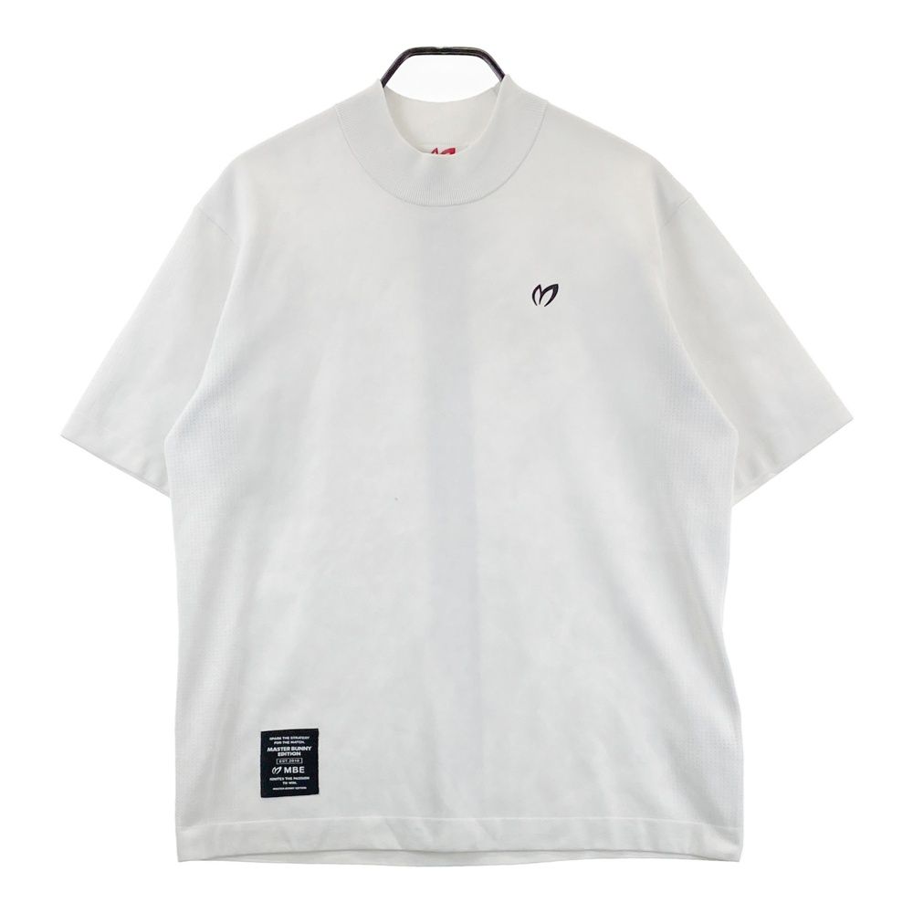 サイズ：5 MASTER BUNNY EDITION マスターバニーエディション 2024年 ハイネックニット半袖Tシャツ ホワイト系 [240101679044] ゴルフウェア メンズ ストスト