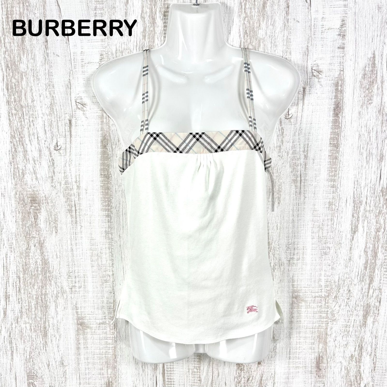 00s BURBERRY BLUE LABEL バーバリーブルーレーベル ホースロゴ刺繡