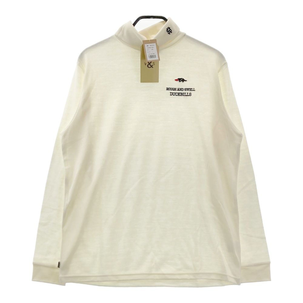 サイズ：L ROUGH&SWELL ラフアンドスウェル 2024年モデル ウール タートルネック 長袖Tシャツ ホワイト系 [240101686049] ゴルフウェア メンズ ストスト