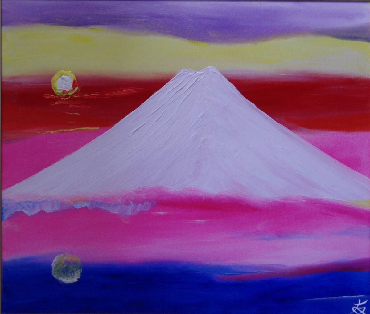 ≪国美協≫TOMOYUKI・友之、『富士山　白雪の富士』、油彩画、F10号：53,0cm×45,5cm、一点物、新品高級油彩額付、直筆サイン・真作保証付