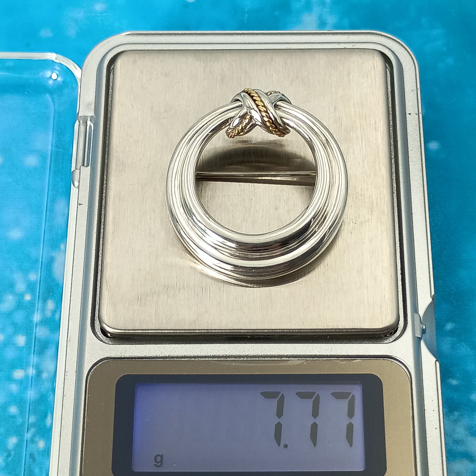 ティファニー シグネチャー ブローチ シルバー ゴールド コンビ TIFFANY TIFFANY&Co. ティファニー シグネチャー コンビ ブローチ レディース