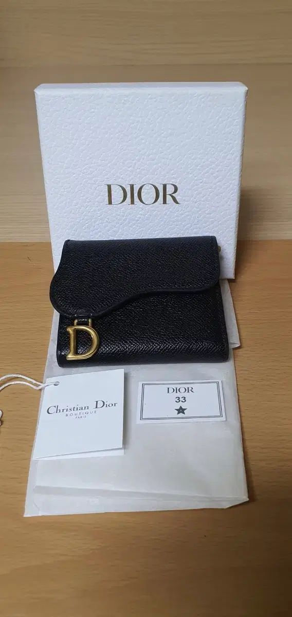 ディオール サドル ロータス 二つ折り財布/財布 正規品 S級 (鑑定O)