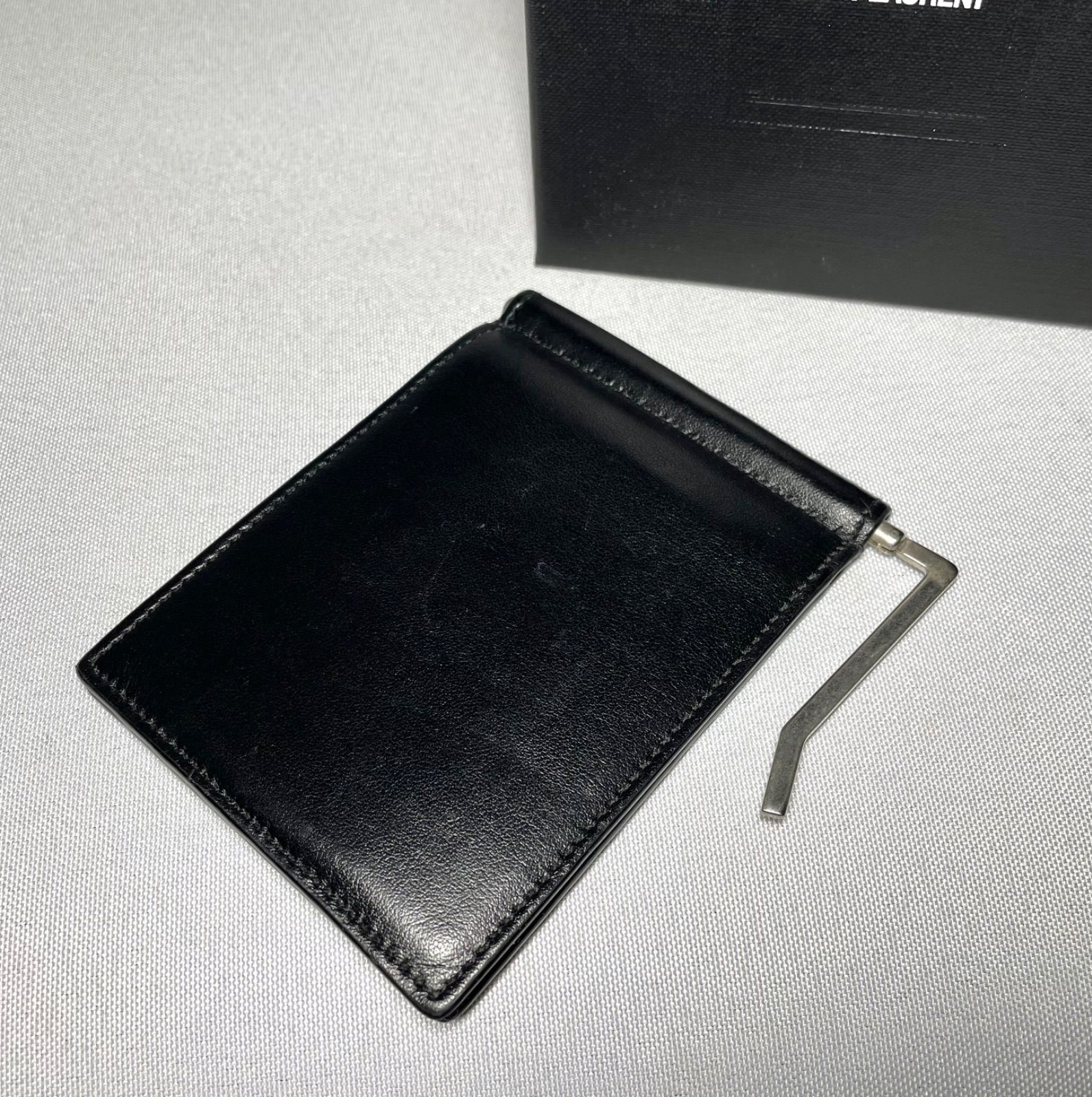 美品 Saint Laurent Parisサンローランパリ ロゴプリント ブラック
