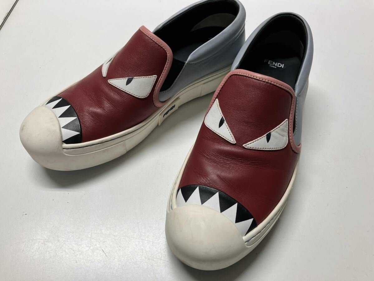 FENDI 8E5110 モンスター スリッポン サイズ37 バッグバグス
