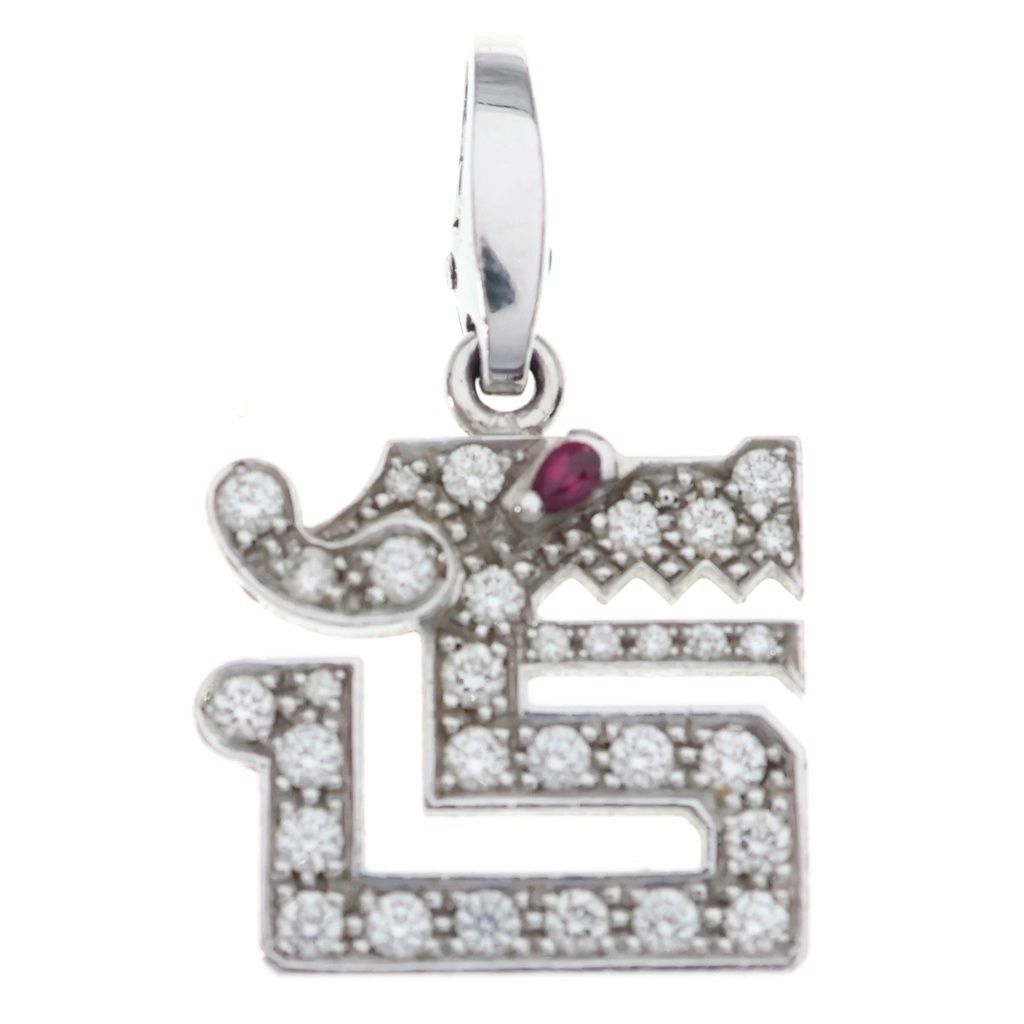Cartier (カルティエ) ル ベゼ デュ ドラゴン ルビー ダイヤ ネックレスチャーム ペンダント トップ 750WG