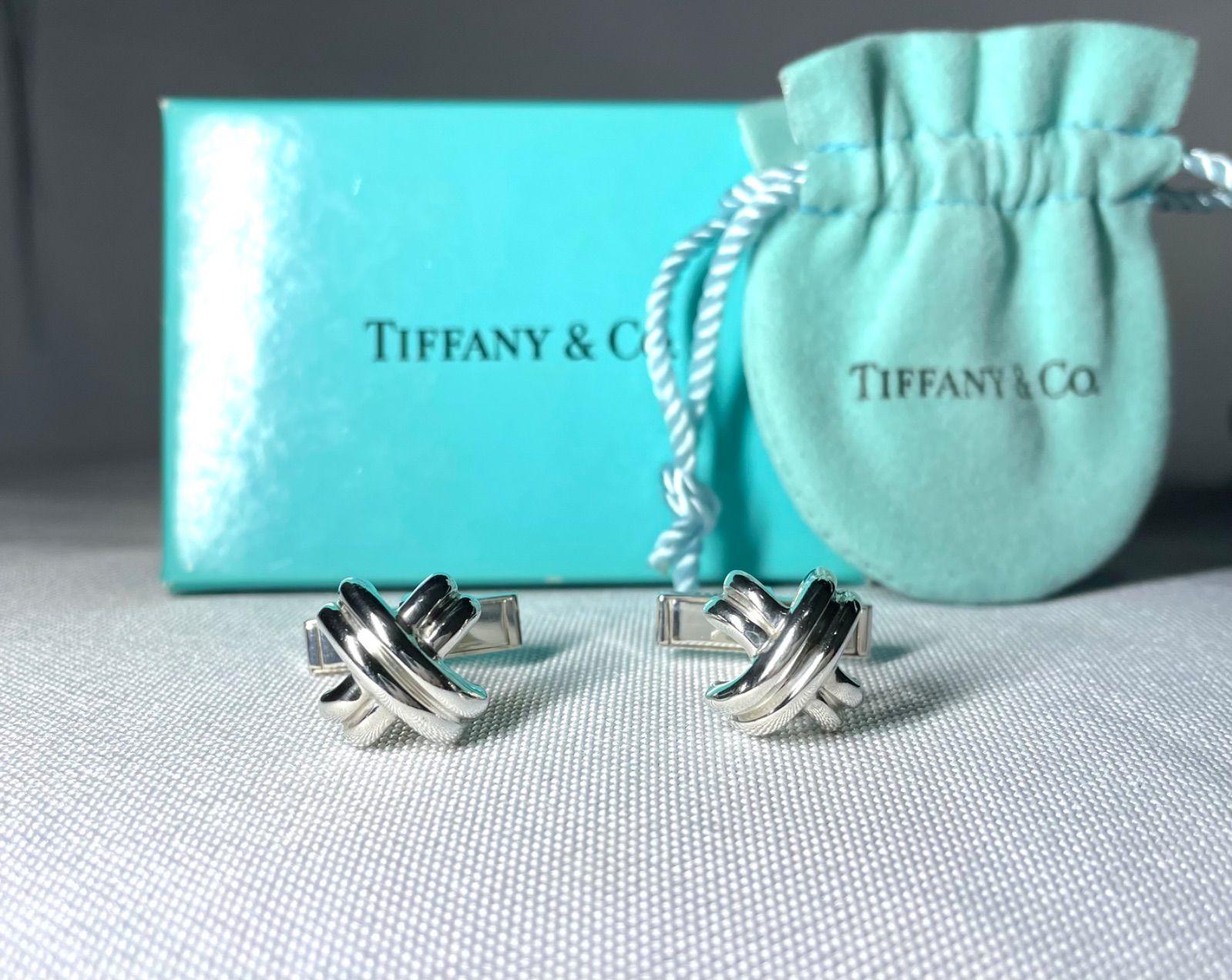 美品 廃盤 Tiffany ティファニー シグネチャークロス スターリング